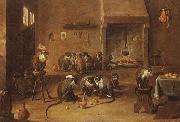 Mokeys in a Tavern David Teniers